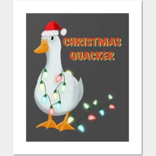 Christmas Quacker. Funny Xmas Posters and Art